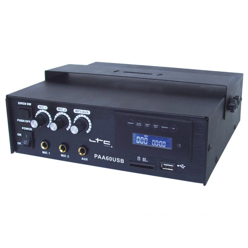 Bon Plan AMPLIFICATEUR PUBLIC ADDRESS A 3 CANAUX 60WAVEC USB/SD-MP3 LTC