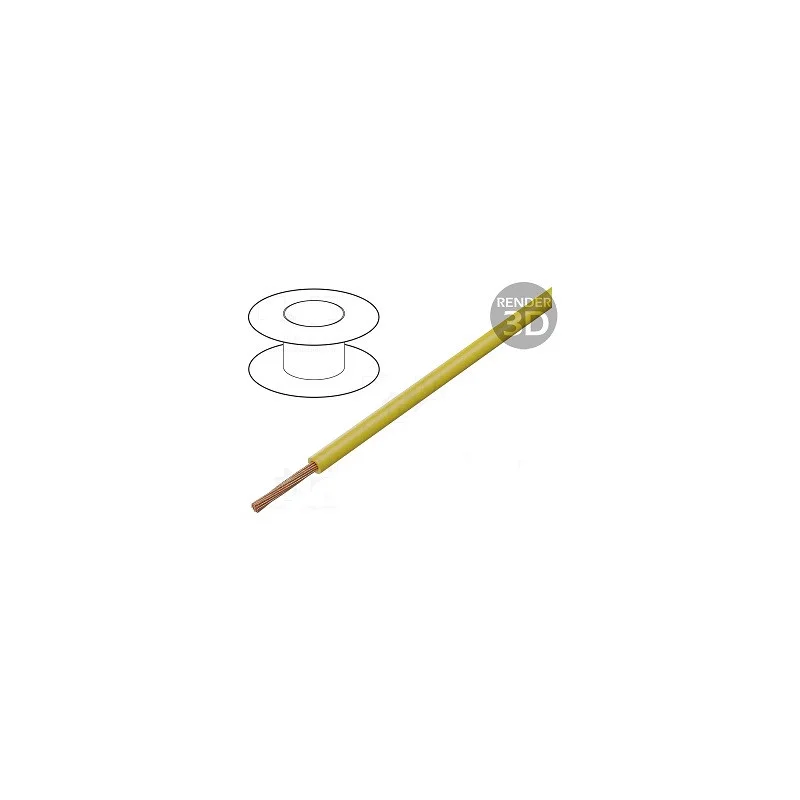 10 METRES CABLE POUR INSTALLATION AUTOMOBILE 1,50mm² JAUNE (120180) Promotion Saisonnière