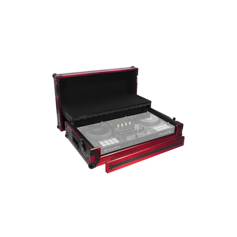 Top Vente FLIGHT CASE PLUGGER ELITE ROUGE/NOIR POUR CONTROLEUR DDJ-1000 DE PIONEER