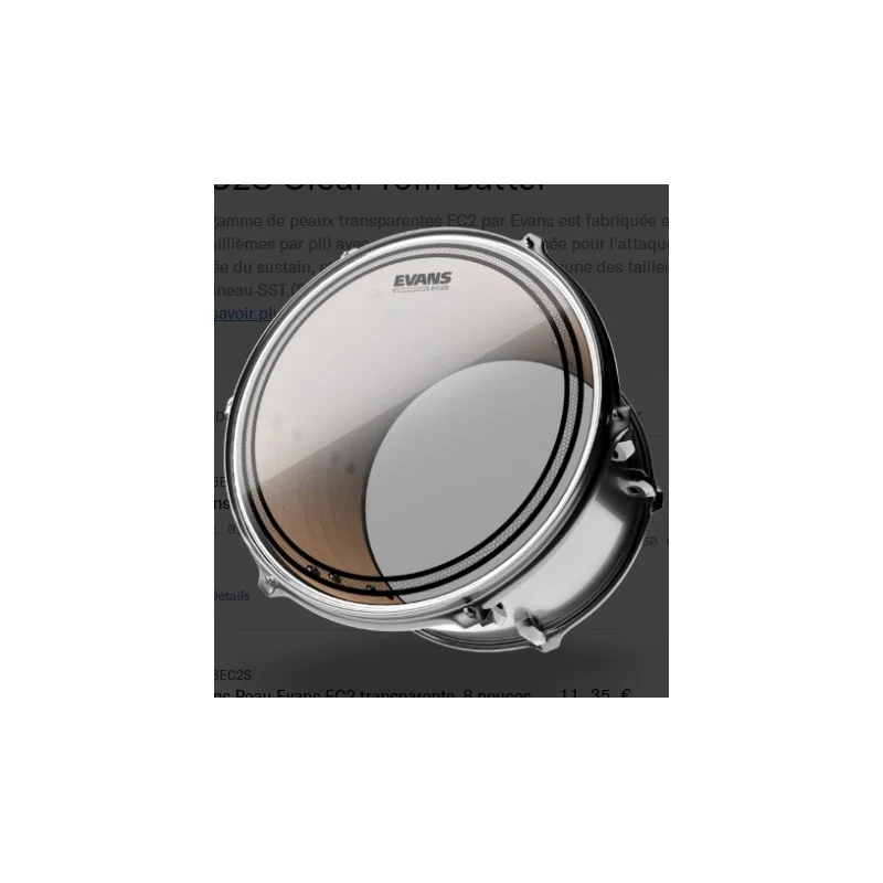 Expédition Rapide PACK DE 3 PEAUX EC2S TRANSPARENTES ROCK 10‘‘/12‘‘/16‘‘ EVANS