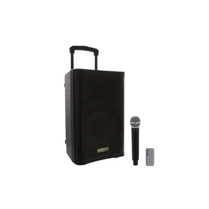 ENCEINTE PORTATIVE 10" 80W SUR BATTERIE 1 MICRO HF MAIN POWER Prix Réduit