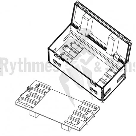 FLIGHT-CASE POUR 8 PROJECTEURS SUNSTRIP ACTIVE DMX SHOWTEC Haute Qualité