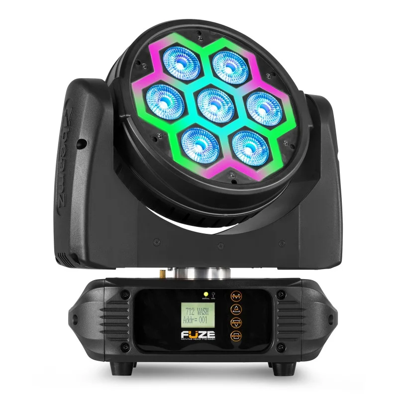 LYRE WASH AVEC EFFET LEDS SMD FUZE 712 BEAM Z 7X12W Retour Gratuit