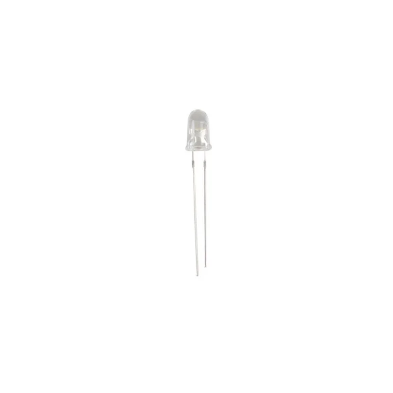10 LEDS 5MM 3,2VCC 20MA BLANCHE TRANSPARENT Prix Promo