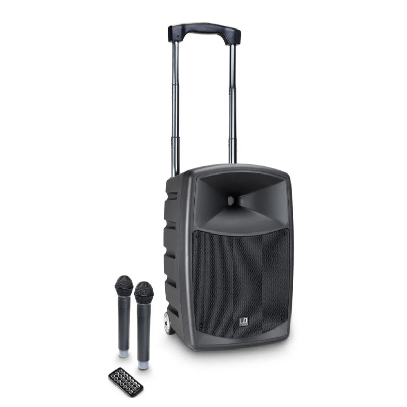 Seulement Aujourd'hui ENCEINTE PORTATIVE SUR BATTERIE BT USB 2 MICROS LD SYSTEMS
