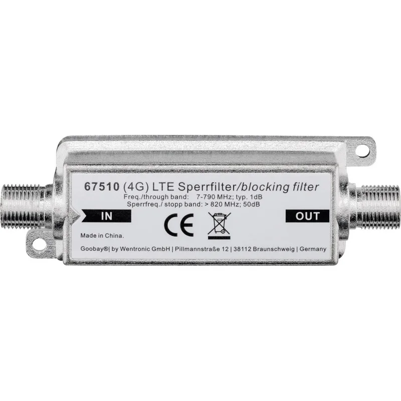 Bon Plan Filtre de Blocage LTE/4G, Prise F à Prise F