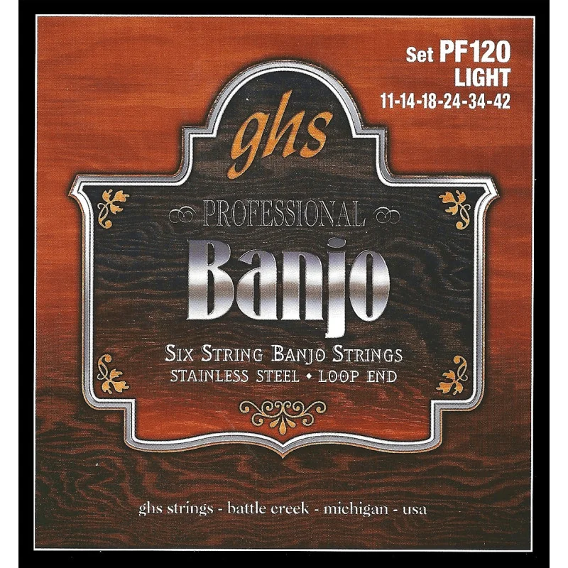 JEU DE CORDES GHS BANJO LIGHT 6c 11-14-18-24-34-42 Jusqu'à Épuisement Des Stocks