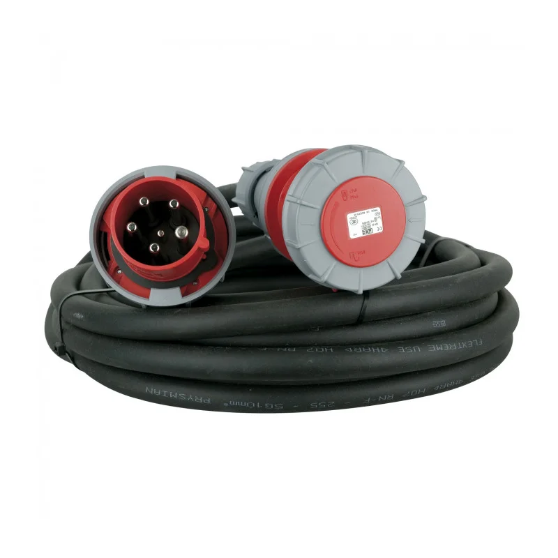 Seulement Aujourd'hui RALLONGE DE CABLE 3X 63A/380V 5X10 MM2 LONGUEUR 25 METRES