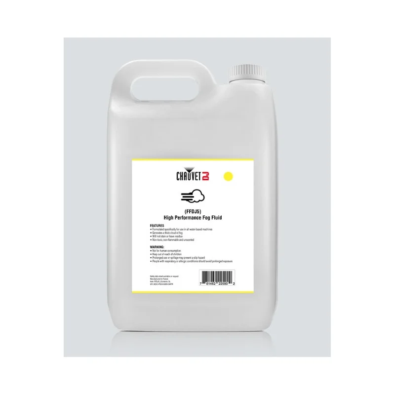 LIQUIDE HIGH POUR MACHINE A FUMEE CHAUVET BIDON DE 5 LITRES Pas Cher