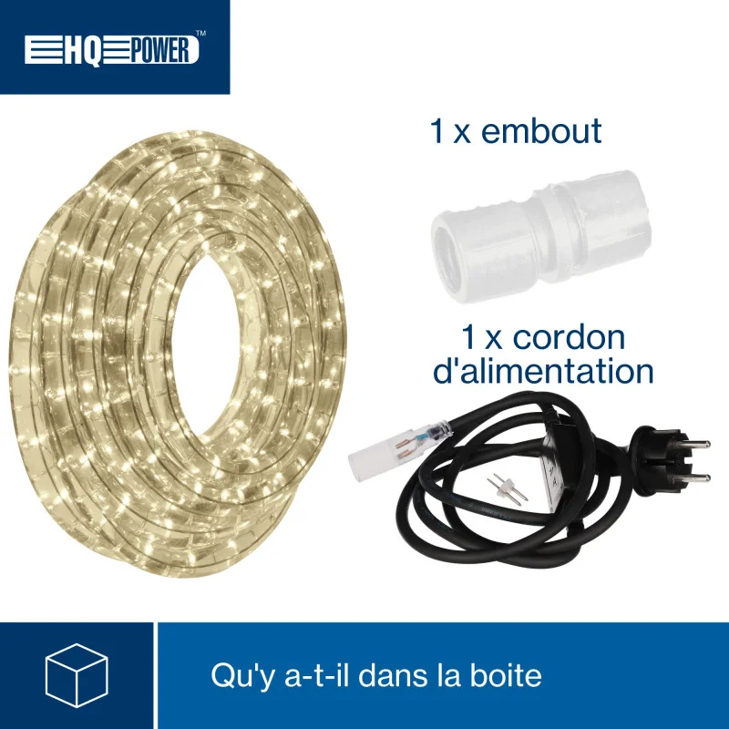 9 METRES FLEXIBLE LUMINEUX A LED IP44 BLANC CHAUD Prix Bas