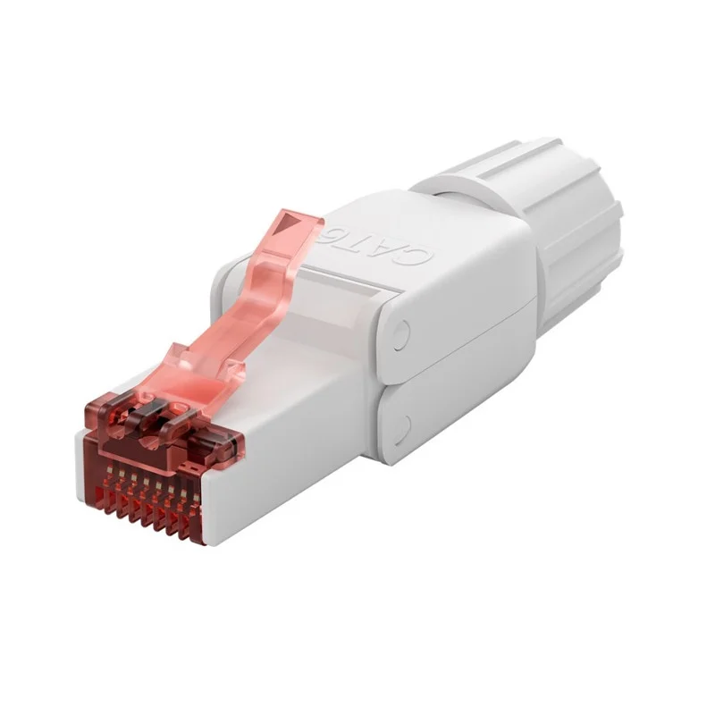 Achat Immédiat FICHE RJ45 MALE PRO CAT6 RIGIDE NON BLINDE INSTALLATION SANS OUTIL