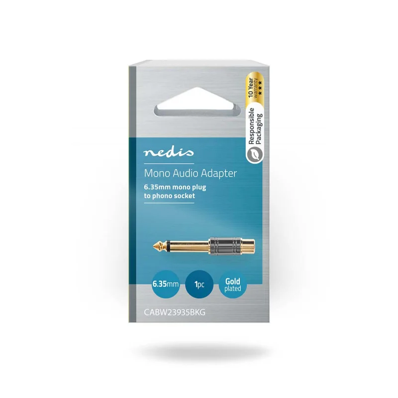 Achetez Aujourd'hui ADAPTATEUR PRO JACK MALE 6.35 MONO / RCA FEMELLE NEDIS
