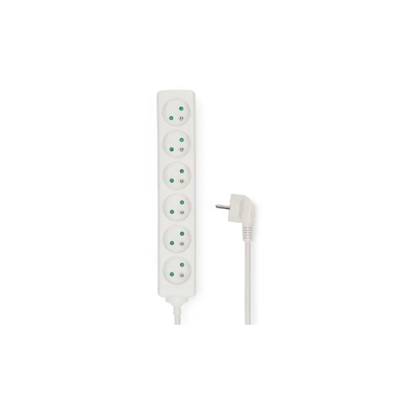 Achat Immédiat BLOC MULTIPRISES BLANC 6 PRISES CABLE 1.50M 230 V AC 50/60 Hz