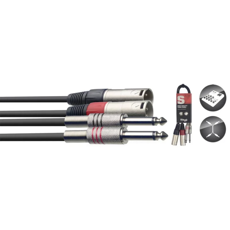 Câble bretelle, XLR/jack (m/m), 3 m Stagg Prix Promo