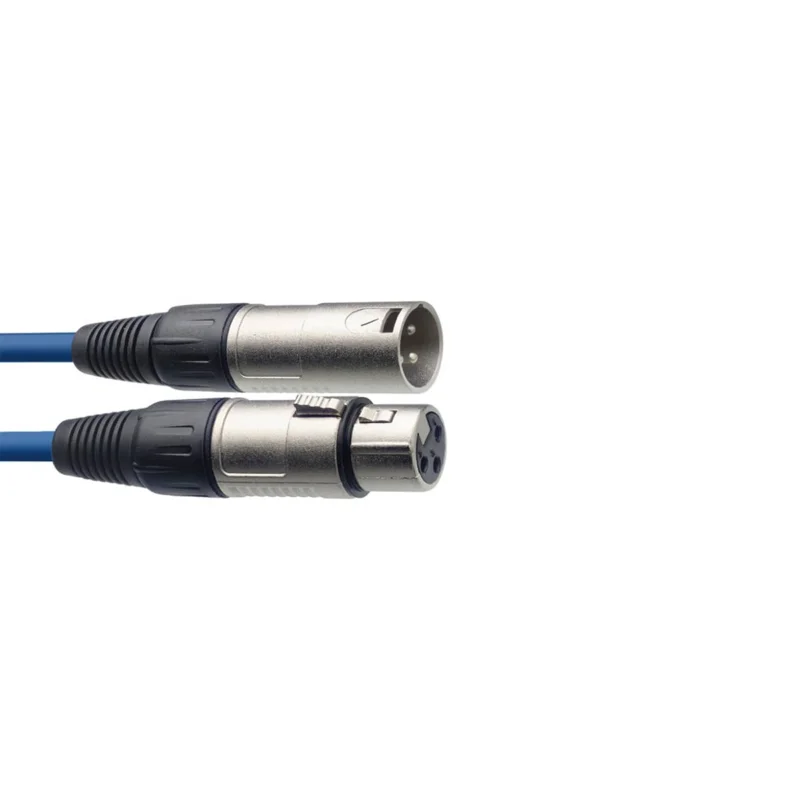 Bon Plan Câble de microphone XLR/XLR (m/f), 6 m, bleu Stagg