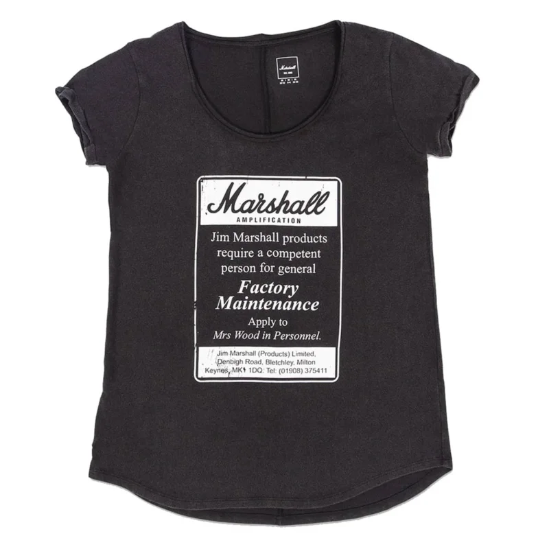 TSHIRT PERSONNAL TEE NOIR TAILLE L FEMME Marshall Paiement Sécurisé