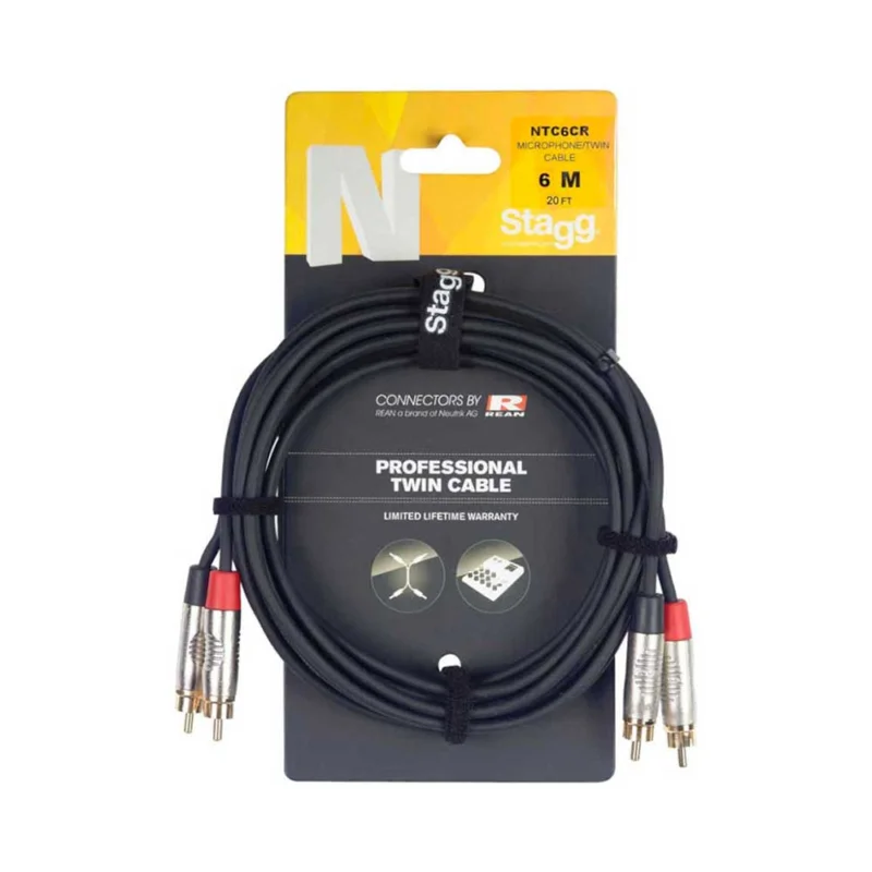 Câble bretelle, RCA/RCA (m/m), 6 m Stagg Super Prix