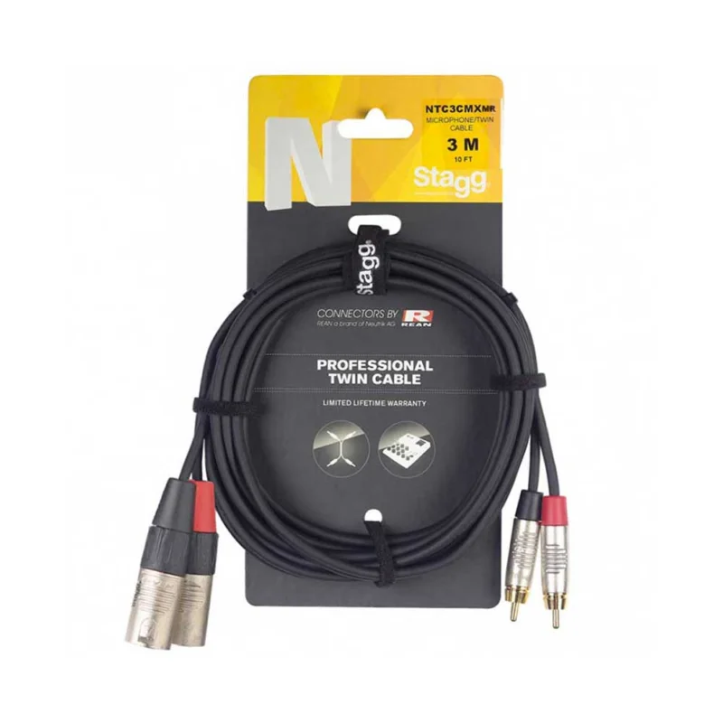 Nouvelle Collection Câble bretelle, RCA/XLR (m/m), 3 m, série N Stagg