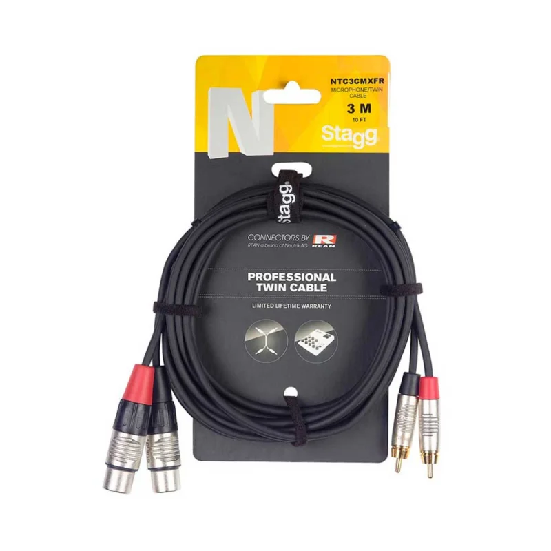 Offre Du Jour Câble bretelle, RCA/XLR (m/f), 3 m, série N Stagg