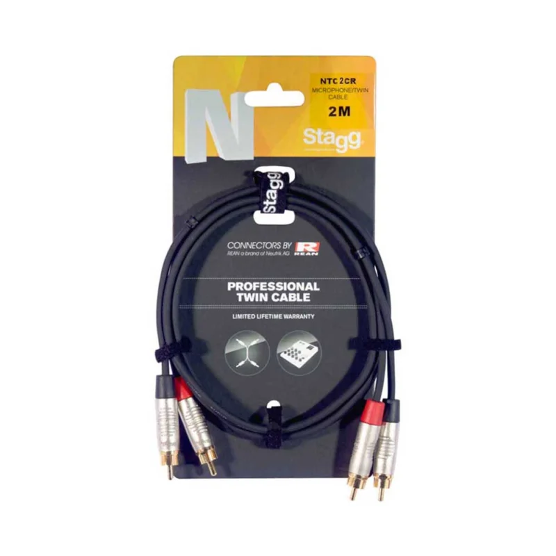 Quantité Limitée Câble bretelle, RCA/RCA (m/m), 2 m Stagg