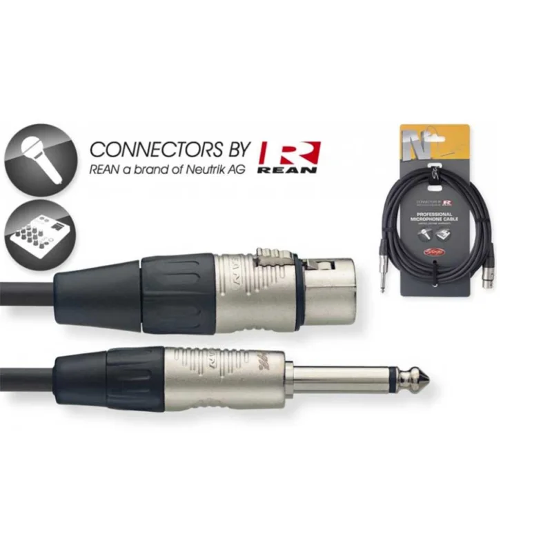 Prix Cassé Câble de microphone, XLR/jack (f/m), 6 m Stagg