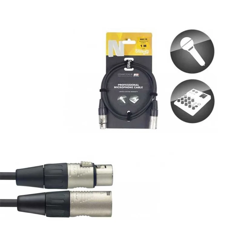 Super Prix Câble de microphone XLR/XLR (m/f), 1 m, série N Stagg