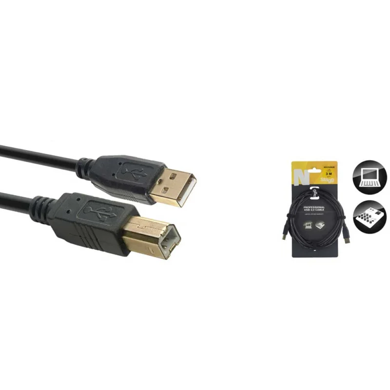 Prix Cassé Câble USB 2.0, USB A/USB B (m/m), 3 m Stagg
