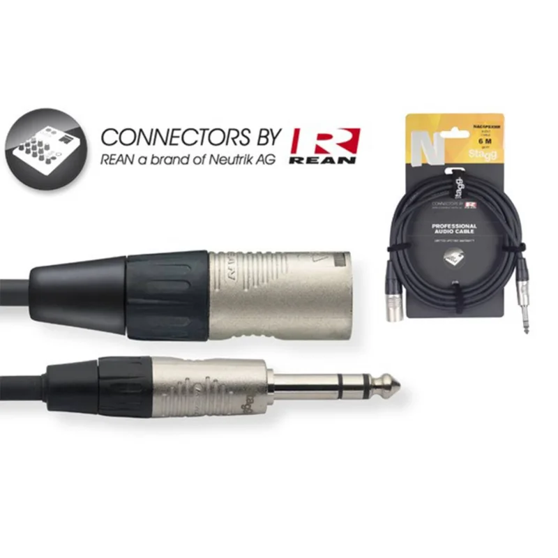 Câble audio professionnel – jack stereo/XLR M, série Stagg Offre Exclusive