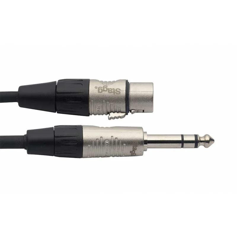 Soldes Série N, câble audio, jack/XLR (m/f), stéréo, 6 m Stagg