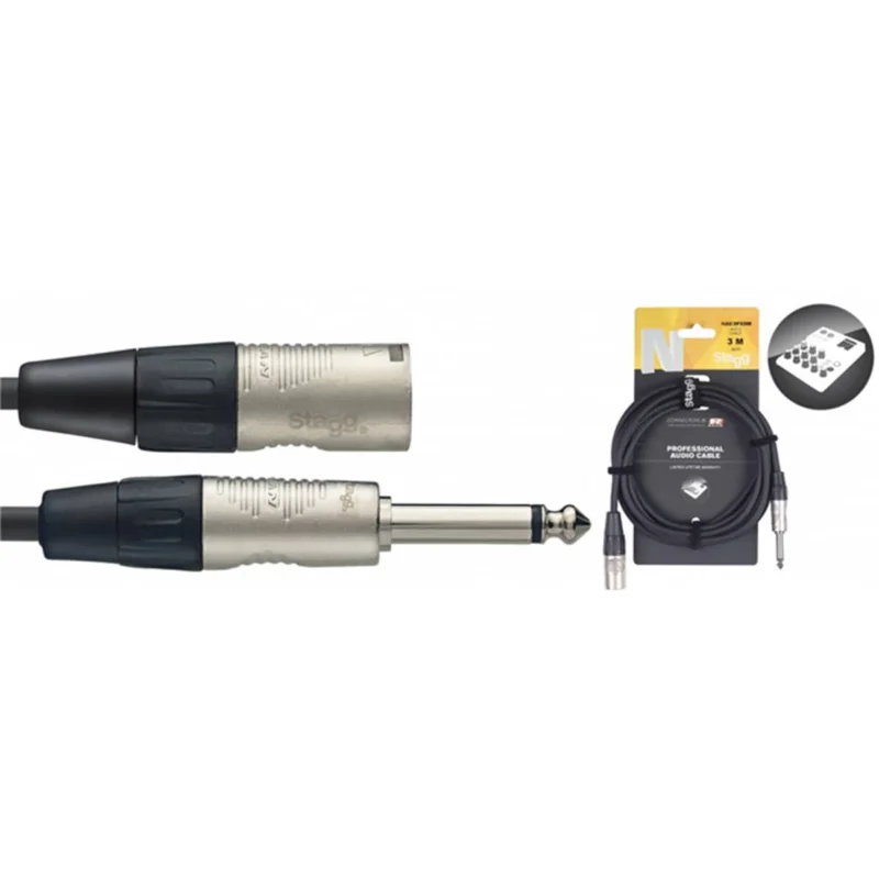 Série N, câble audio, jack/XLR (m/m), 3 m Stagg Remise
