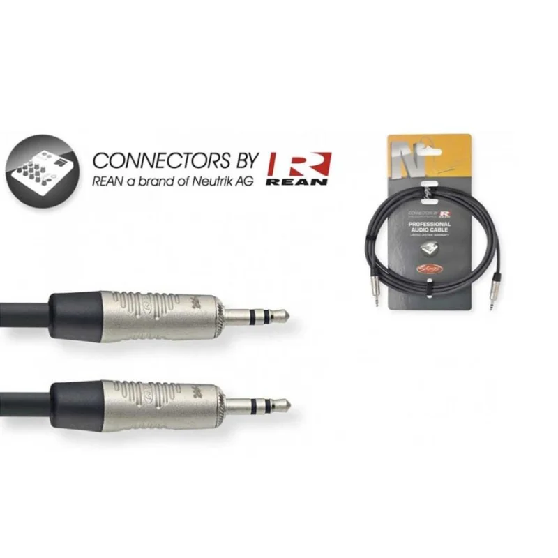 Série N, câble audio, mini jack/mini jack (m/m), stéréo, 3 m Stagg Populaire