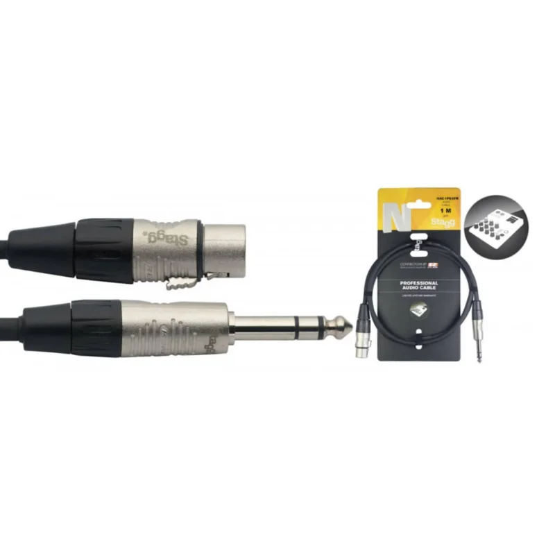 Jusqu'à Épuisement Des Stocks Série N, câble audio, jack/XLR (m/f), stéréo, 1 m Stagg