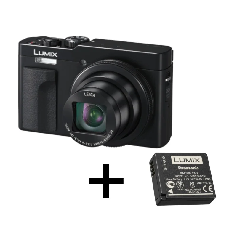 PANASONIC LUMIX DC-TZ99 NOIR + deuxième batterie Commander Maintenant
