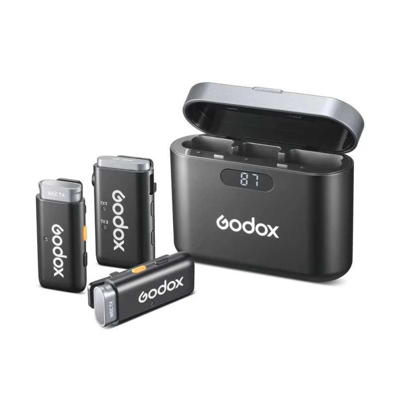 GODOX MICRO WEC SANS FIL 2TX/1RX CHARGEUR KIT Dernier Modèle