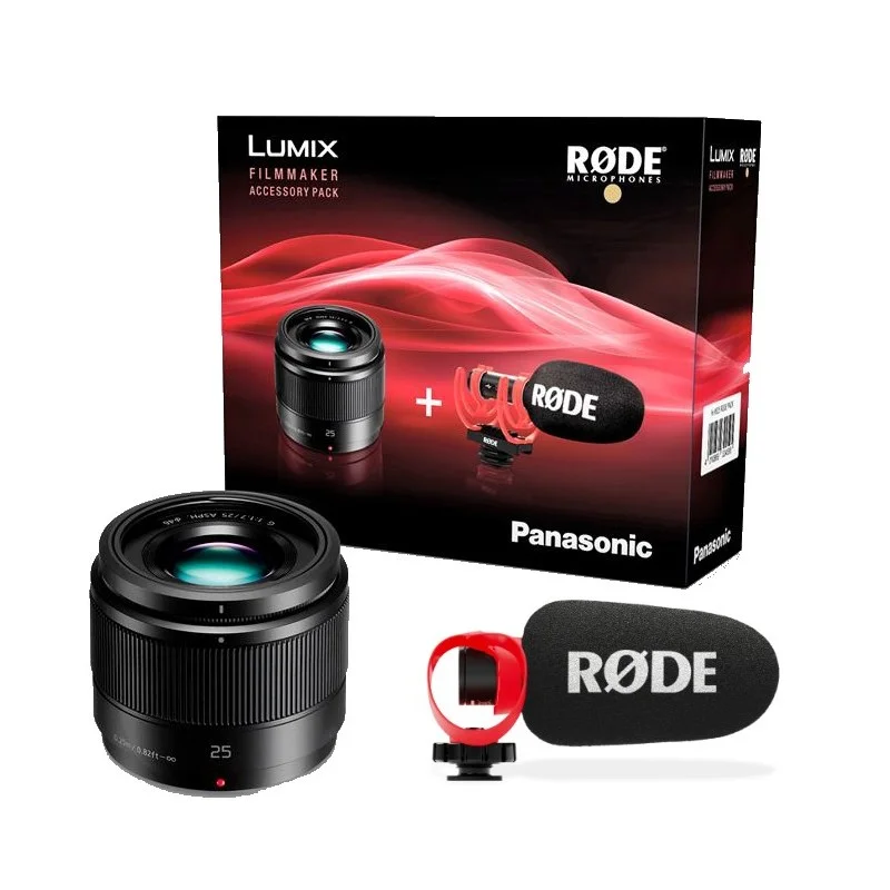 Vente Flash PANASONIC KIT 25 F/1,7 + RODE VIDEOMICRO II
