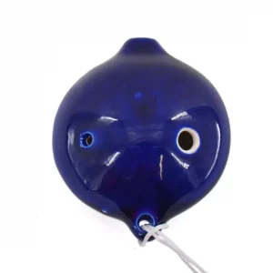 Affaire À Saisir Ocarina céramique bleue - Grand modèle avec cordon blanc