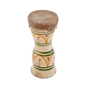 Meilleure Vente Taârija marocain en terre décoré Malhene - Peau naturelle - 10cm