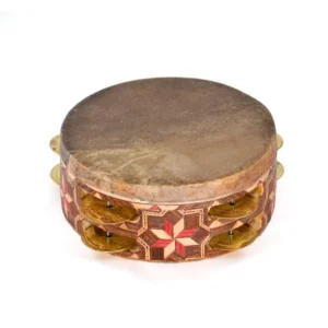 Expédition Rapide Tar en peau de chèvre - double rangée de cymbalettes - Maroc