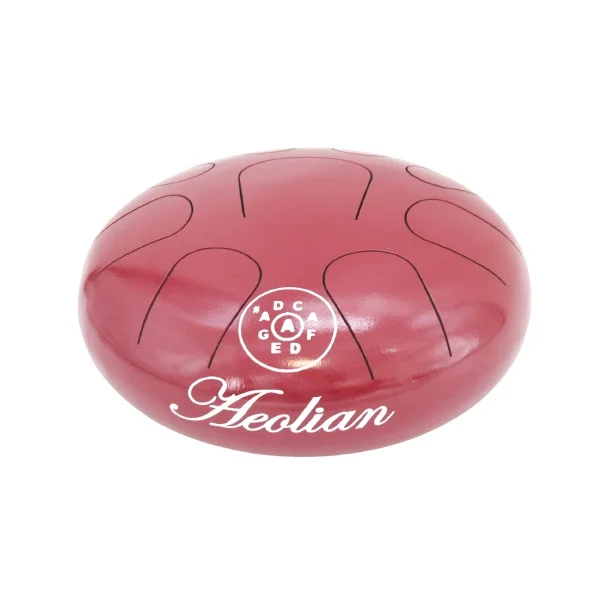 Tongue Drum acier - 9 notes + baguettes et housse - Rouge - Plusieurs gammes Super Prix
