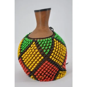 Solde Chekere en fibre de verre avec perles VJRN - motif losange - XL- Roots