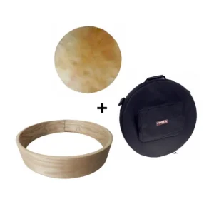 Pack Cadre Ash Wood pour tambour sur cadre (chamane) 18" + peau de chèvre parcheminée + 1 housse deluxe Achetez Aujourd'hui