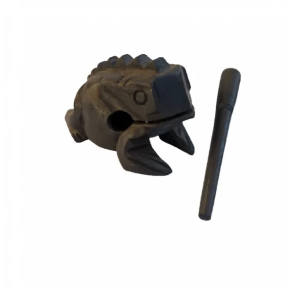 Grenouille Guïro en bois noir / marron - 8 cm - Roots Percussions Acheter Direct