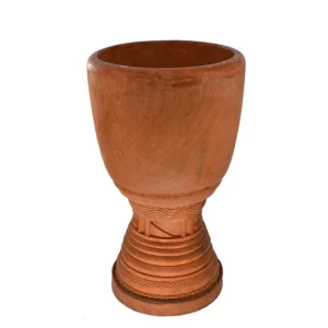 Djembé iroko - H. 60-62 cm - Ø 33-34 cm - Modèle pro - Côte D‘Ivoire Retour Gratuit