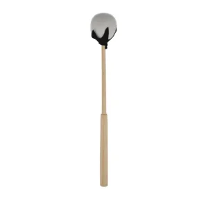 Batte de tambour chamane - 40 cm - Feutrine ronde noire et blanche Affaire À Saisir