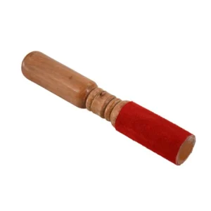 Super Prix Batte de bol tibétain - modèle double avec cuir et bois