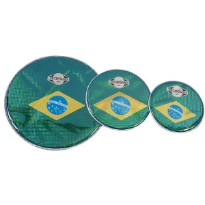 Peau prismatique 6" - drapeau Brésil - Contemporânea Dernier Modèle
