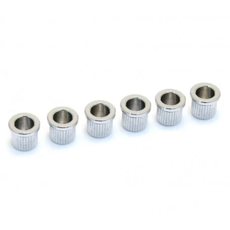 6 Ferrules cordes traversantes 8mm chrome Paiement Sécurisé