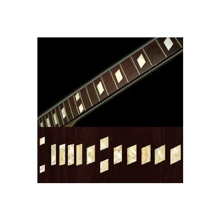 Sticker guitare touche casino trapeze vieux blanc pearl Commander Vite
