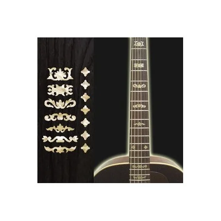 Nouvelle Collection Sticker guitare touche deluxe 1 vieux blanc pearl