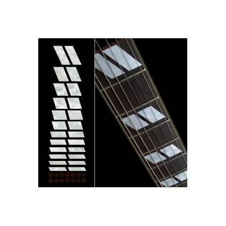 Sticker guitare touche type Gibson® Es-175 blanc abalone Retour Gratuit